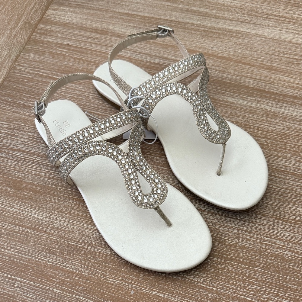 David's Bridal Sparkling Sandals - Silver